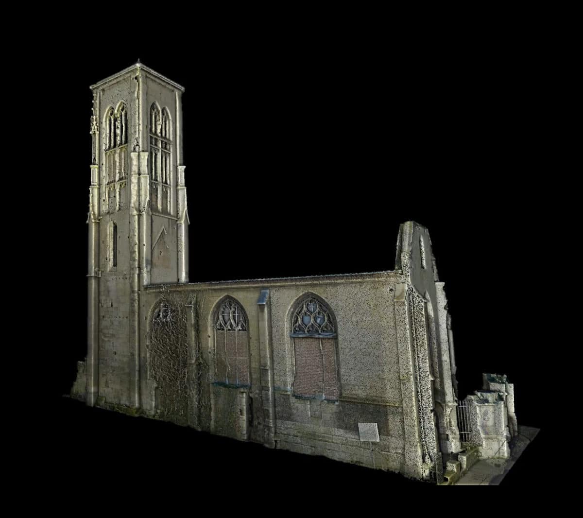 Relevé 3D d’une église avant changement de destination